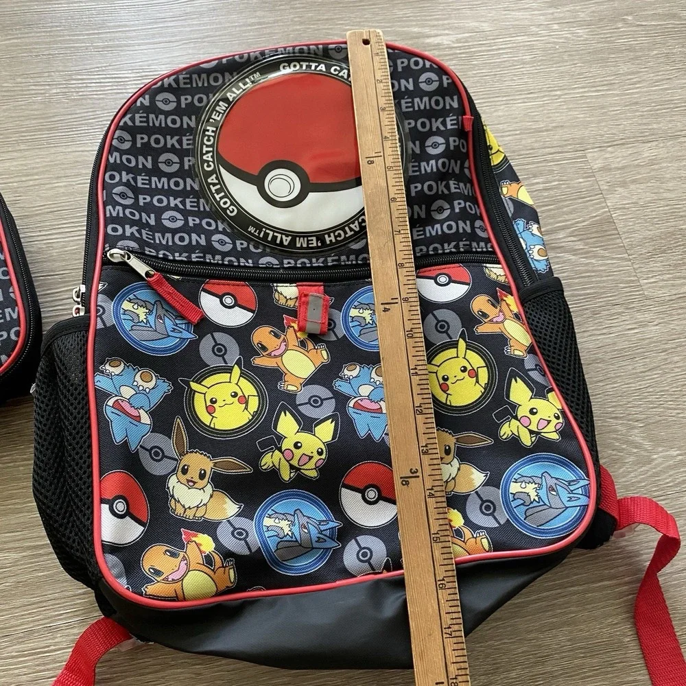 Bioworld Pokemon Backpack & Lunch Box Set School Pikachu Eevee Charmander